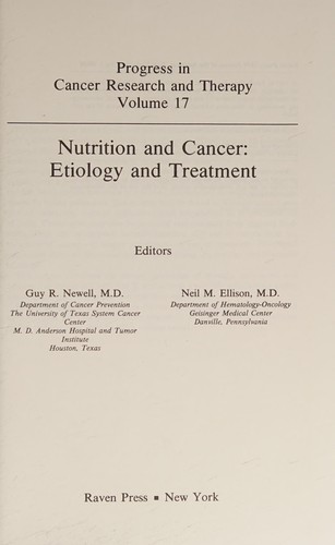Nutrition and cancer