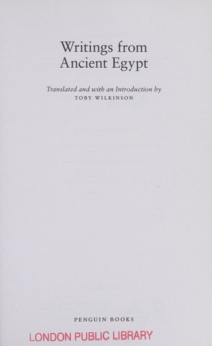Writings from ancient Egypt