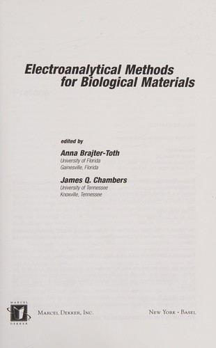 Electroanalytical Methods for Biological Materials
