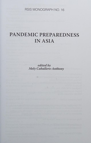 Pandemic Preparedness in Asia