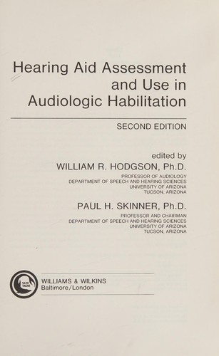Hearing Aid Assessment and Use in Audiographic Habilitation