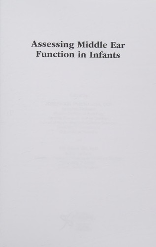 Assessing Middle Ear Function in Infants