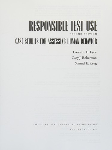 Responsible Test Use