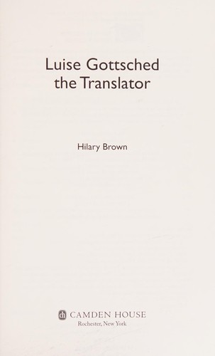 Luise Gottsched the translator