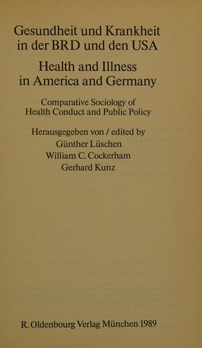 Gesundheit und Krankheit in der BRD und den USA