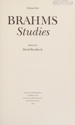 Brahms studies