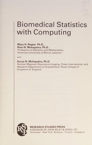 Biomedical Statistics with Computing