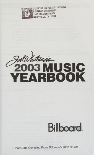 Joel Whitburn's 2003 Billboard Music Yearbook