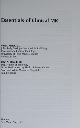 Essentials of Clinical MRI