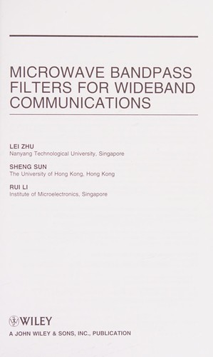 Microwave Bandpass Filters for Wideband Communications