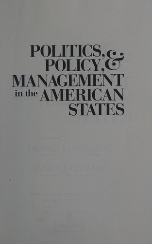 Politics, Policy & Management in the American States