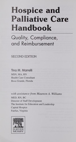 Hospice and palliative care handbook