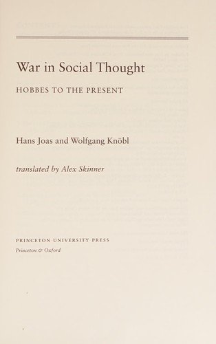 War in social thought