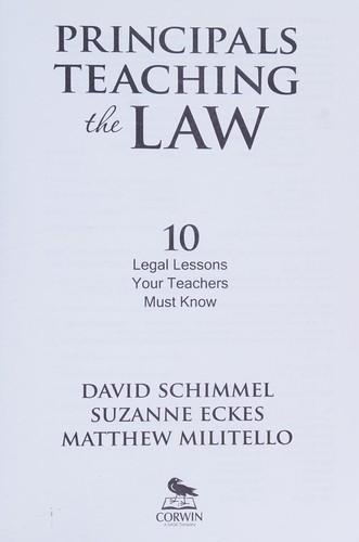 Principals Teaching the Law