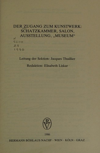 Der Zugang zum Kunstwerk