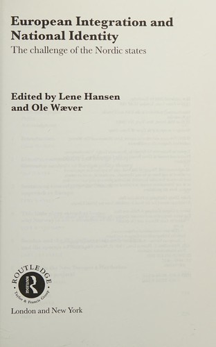 European Integration and National Identity