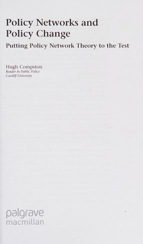 Policy Networks and Policy Change