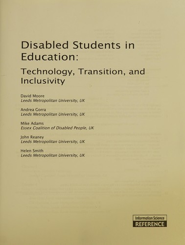 Disabled students in education