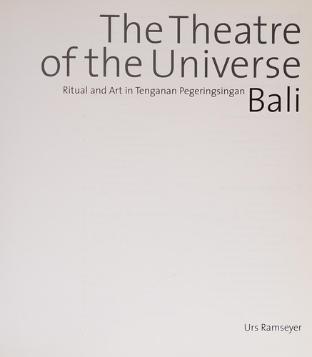 The Theatre of the Universe