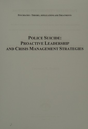 Police Suicide: Proactive Leadership and Crisis Management Strategies