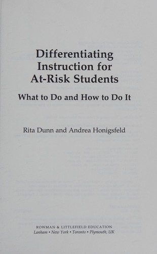 Differentiating Instruction for At-Risk Students