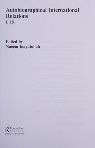 Autobiographical International Relations