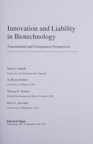 Innovation and Liability in Biotechnology