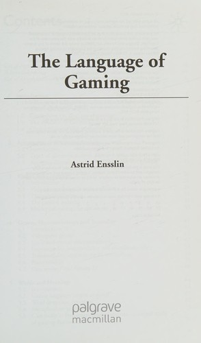 The language of gaming