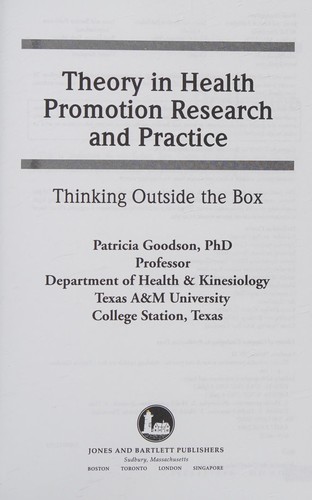 Theory in health promotion research and practice