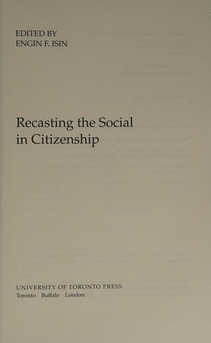 Recasting the Social in Citizenship