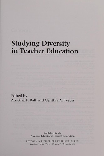 Studying Diversity in Teacher Education