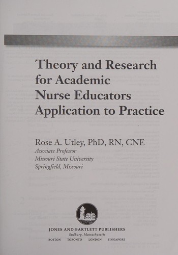 Theory and Research for Academic Nurse Educators