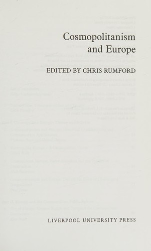 Cosmopolitanism and Europe