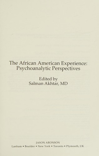 The African American Experience