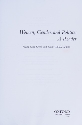 Women, gender, and politics