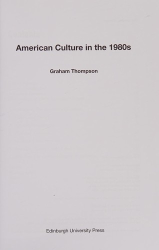 American Culture in the 1980s