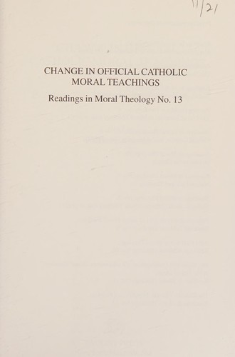 Change in official Catholic moral teachings