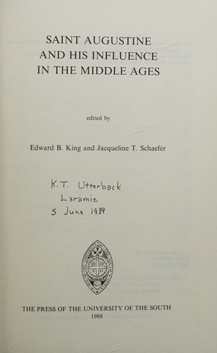 Saint Augustine and his influence in the Middle Ages