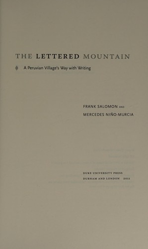 The lettered mountain
