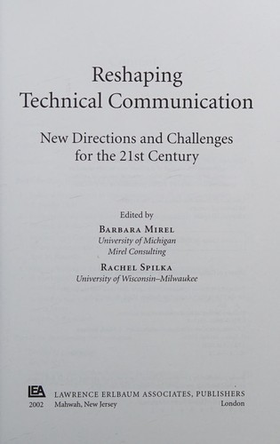 Reshaping Technical Communication