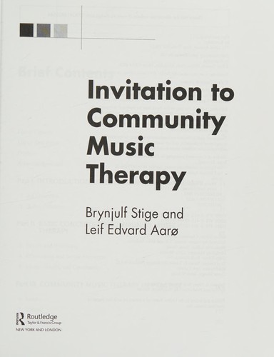 Invitation to Community Music Therapy