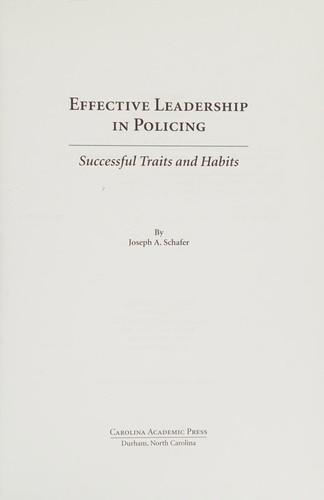 Effective leadership in policing