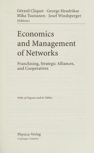 Economics and management of networks