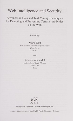 Web Intelligence and Security