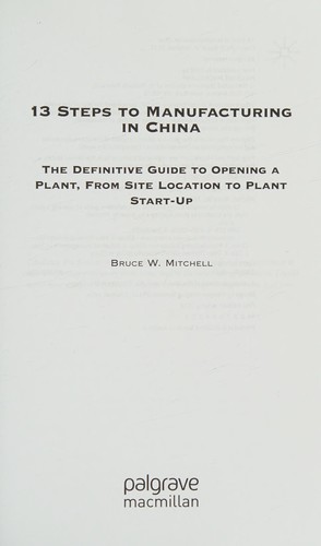 13 Steps to Manufacturing in China