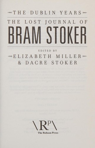 The Lost Journal of Bram Stoker