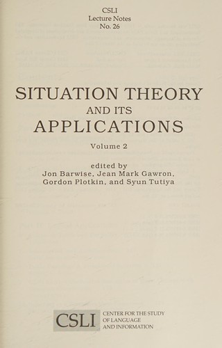 Situation theory and its applications