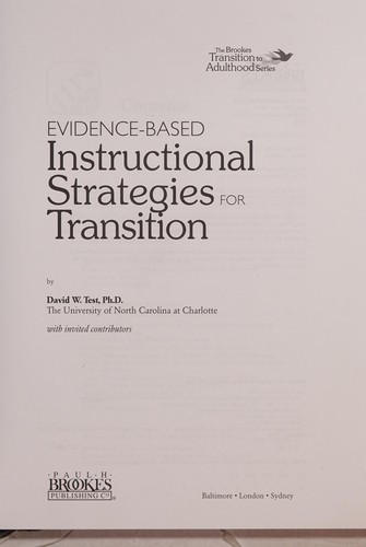 Evidence-based instructional strategies for transition