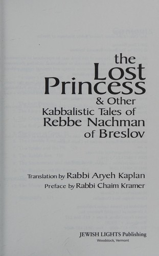 The Lost Princess & Other Kabbalistic Tales of Rebbe Nachman of Breslov