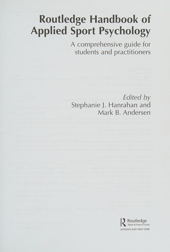Routledge handbook of applied sport psychology